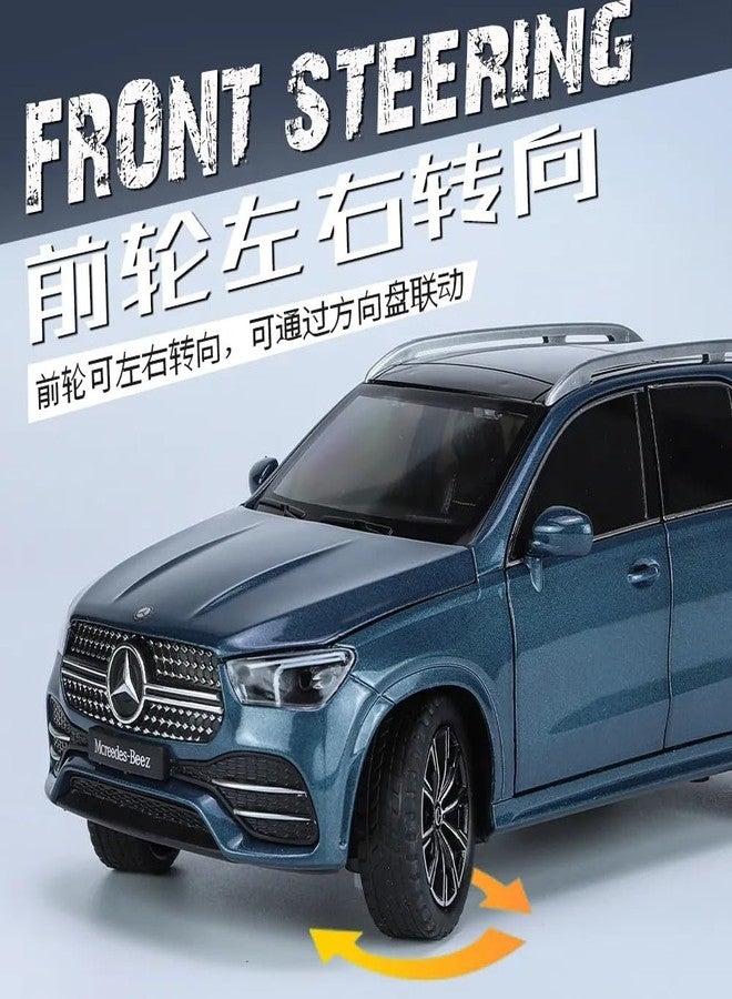KENIRY Scale Exclusive Alloy Metal Pull Back Die-cast Car Model with Sound Light Mini Auto Toy for Kids Metal Model Toy Car with Sound and Light (1.24 Scale M-Benz GLE 350-BLUE) - Image 5